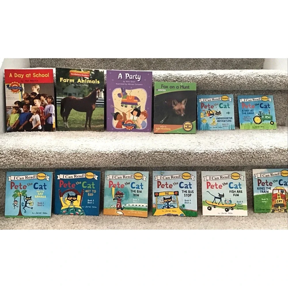 I Can Read Phonics Book Set Pete the Cat, Letters & Sounds Blends Learn to Read